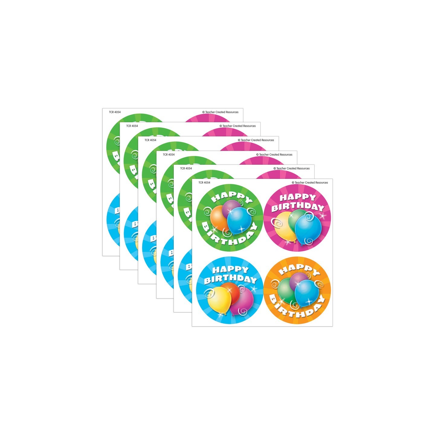 Teacher Created Resources® Birthday Wear 'Em Badges, 32 Per Pack, 6 Packs