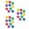 Teacher Created Resources® Colorful Paw Print Accents, 30 Per Pack, 3 Packs