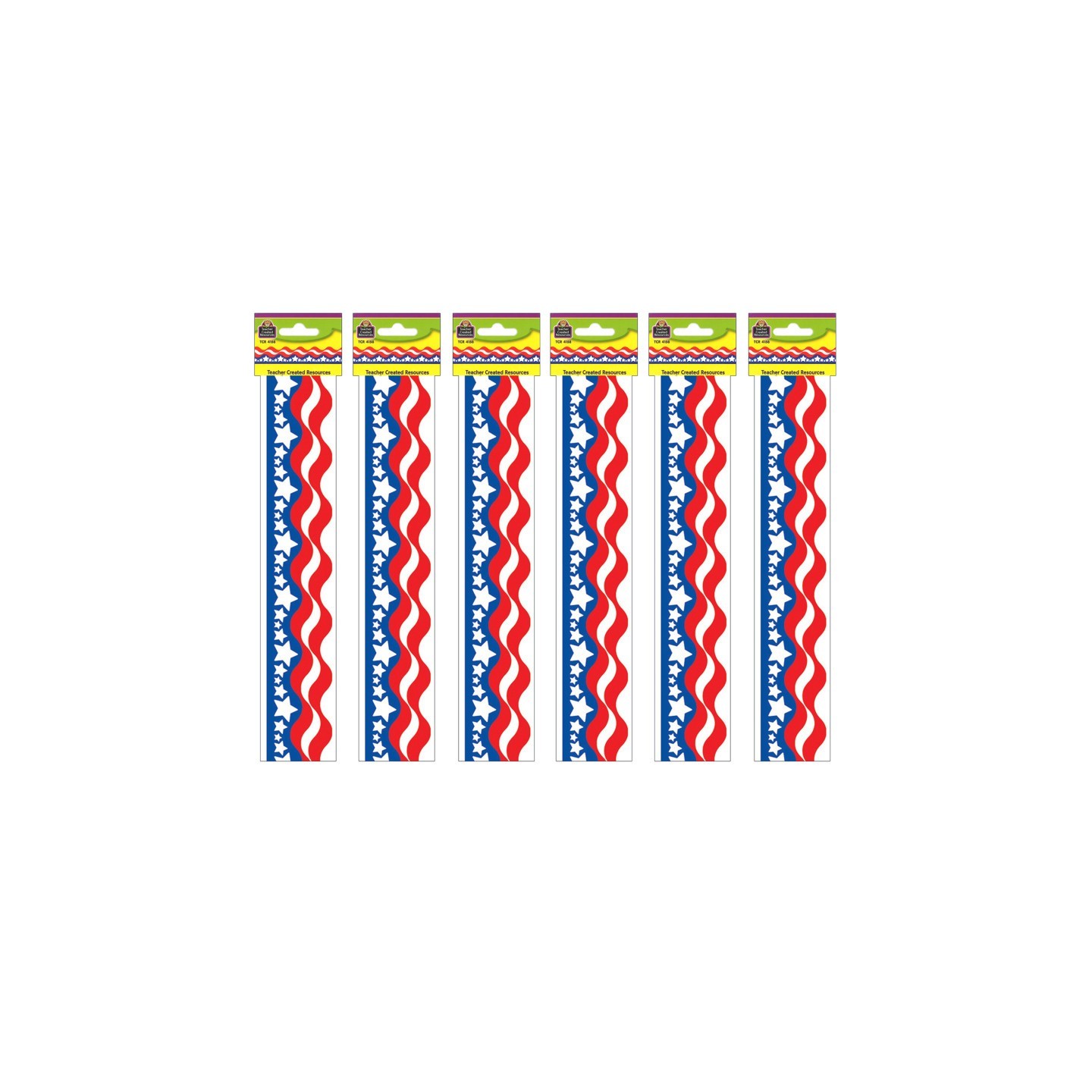 Teacher Created Resources® Patriotic Border Trim, 35 Feet Per Pack, 6 Packs