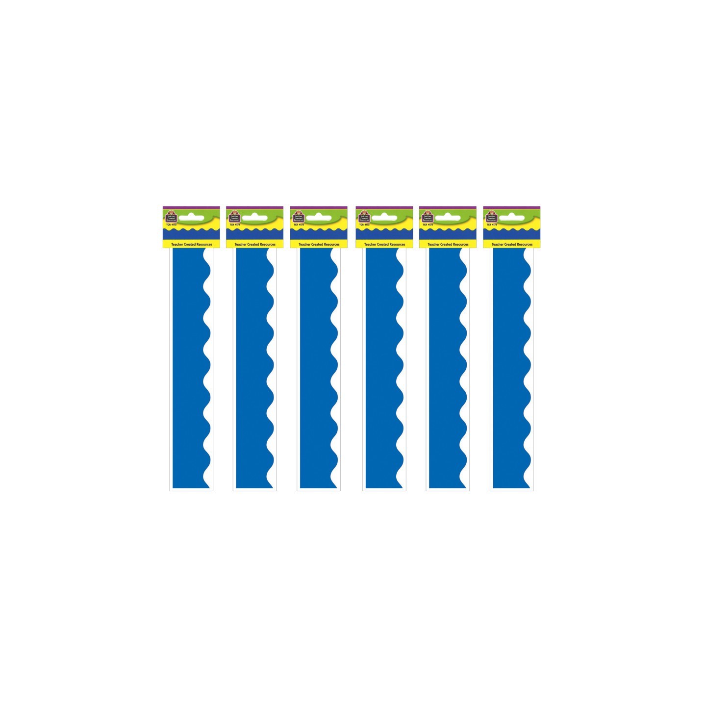 Teacher Created Resources® Blue Scalloped Border Trim, 35 Feet Per Pack, 6 Packs