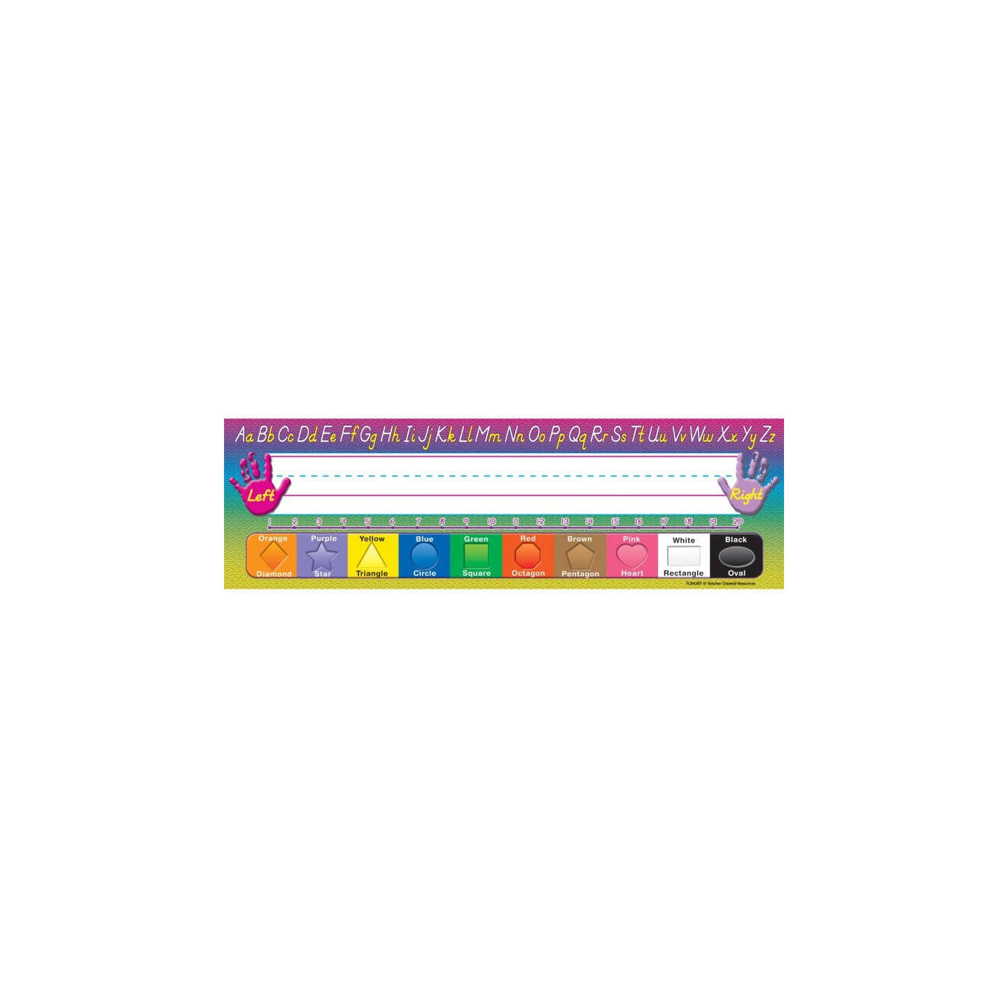 Teacher Created Resources® Modern Printing Flat Name Plates, Pack of 36