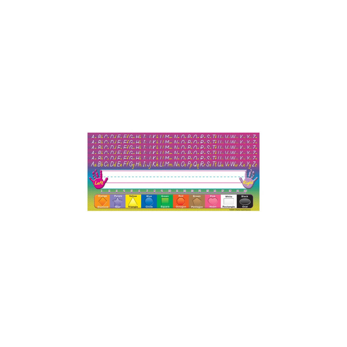Teacher Created Resources® Modern Printing Flat Name Plates, 36 Per Pack, 6 Packs