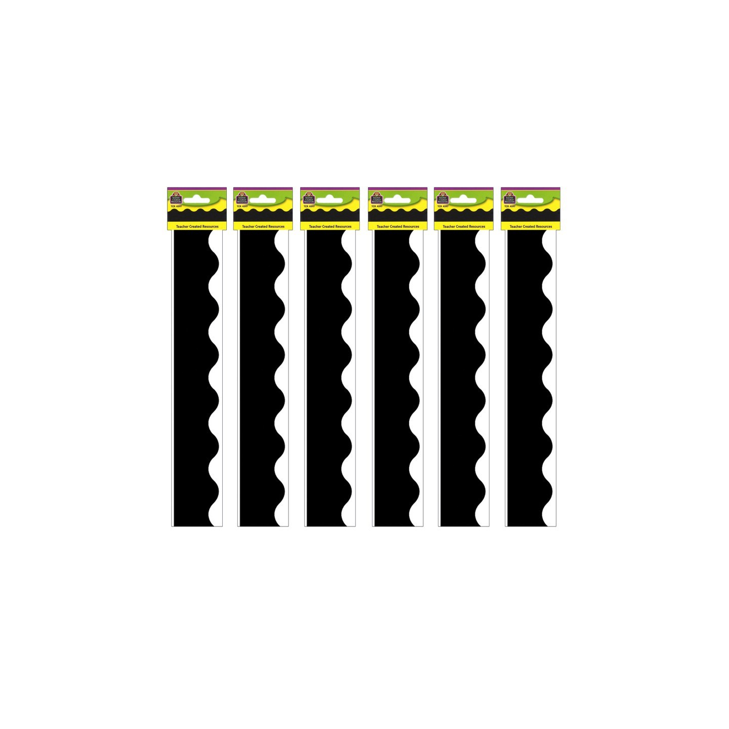 Teacher Created Resources® Black Border Trim, 35 Feet Per Pack, 6 Packs