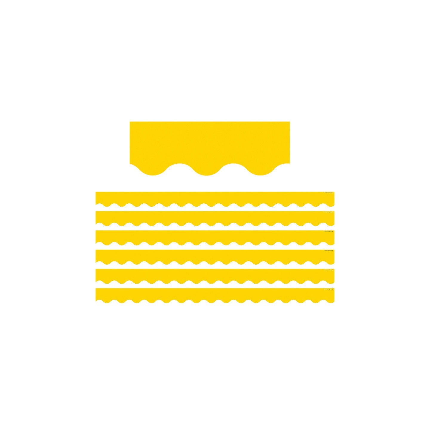 Teacher Created Resources® Yellow Gold Scalloped Border Trim, 35 Feet Per Pack, 6 Packs