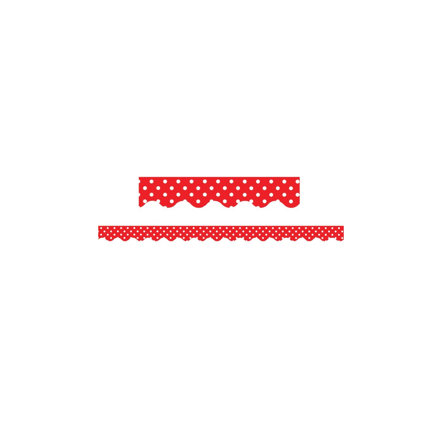 Teacher Created Resources® Red Polka Dots Scalloped Border Trim, 35 Feet