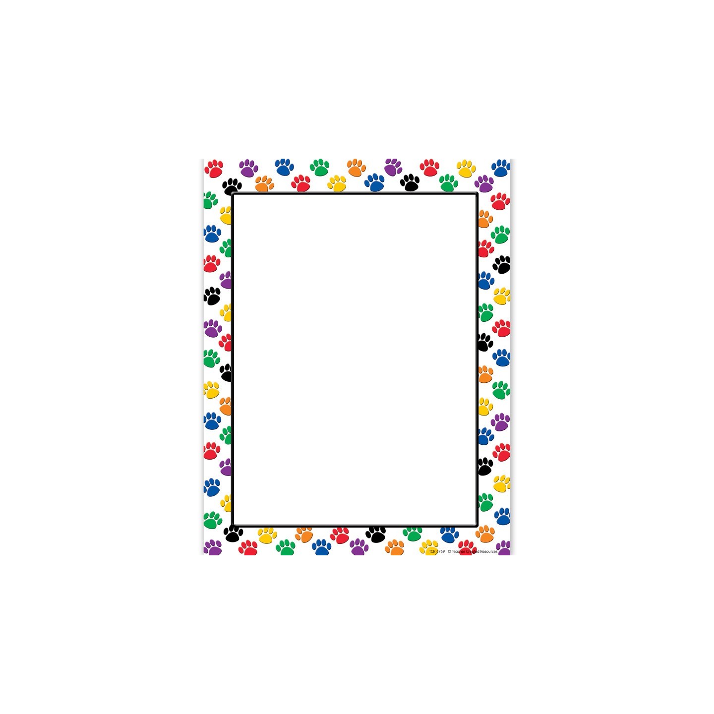 Teacher Created Resources® Colorful Paw Prints Computer Paper, 50 Sheets