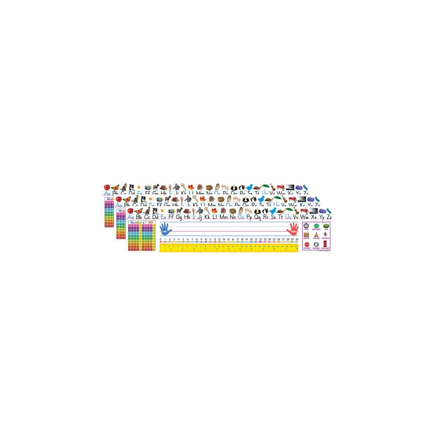 Teacher Created Resources® Colorful Traditional Printing Jumbo Name Plates, 18" x 24", 36 Per Pack, 3 Packs