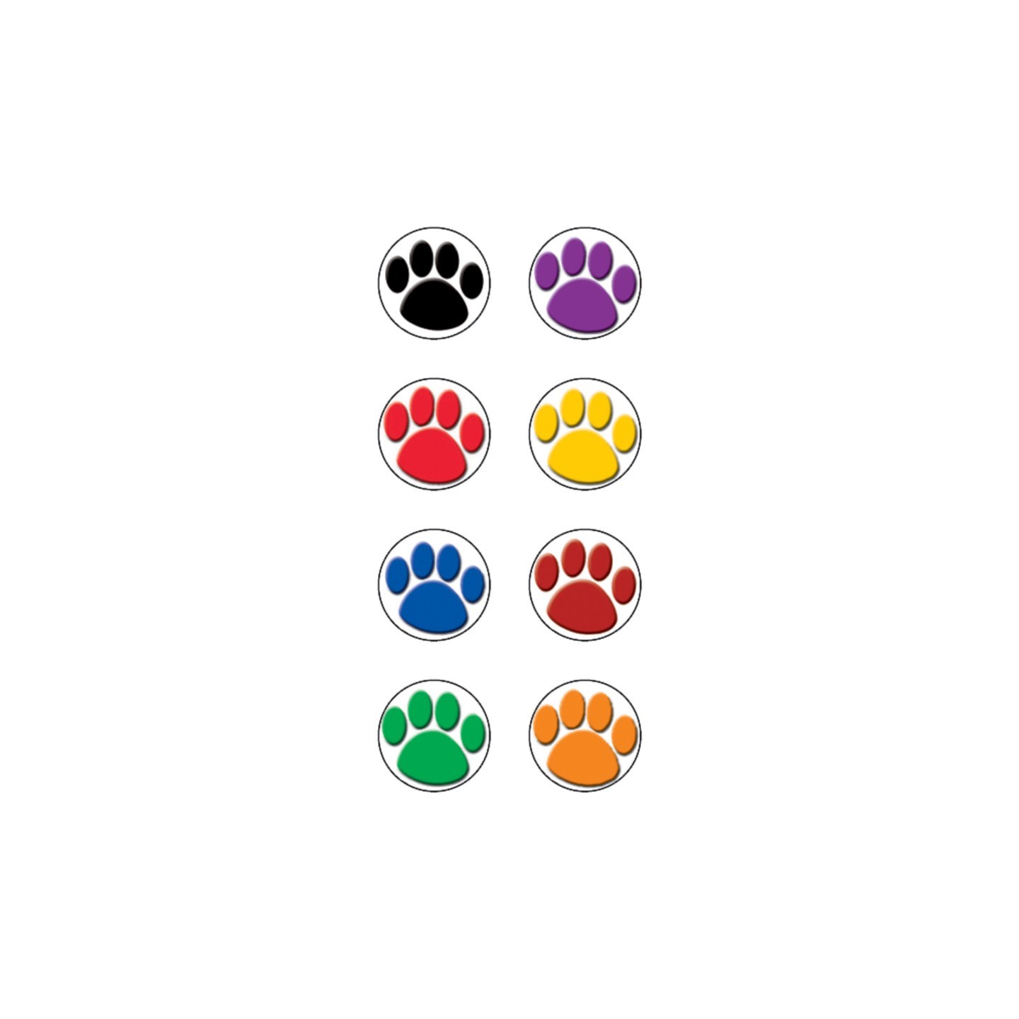 Teacher Created Resources® Colorful Paw Prints Mini Stickers, 3/8", Pack of 528