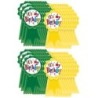 Teacher Created Resources® Birthday Ribbons Wear 'Em Badges, 16 Per Pack, 6 Packs