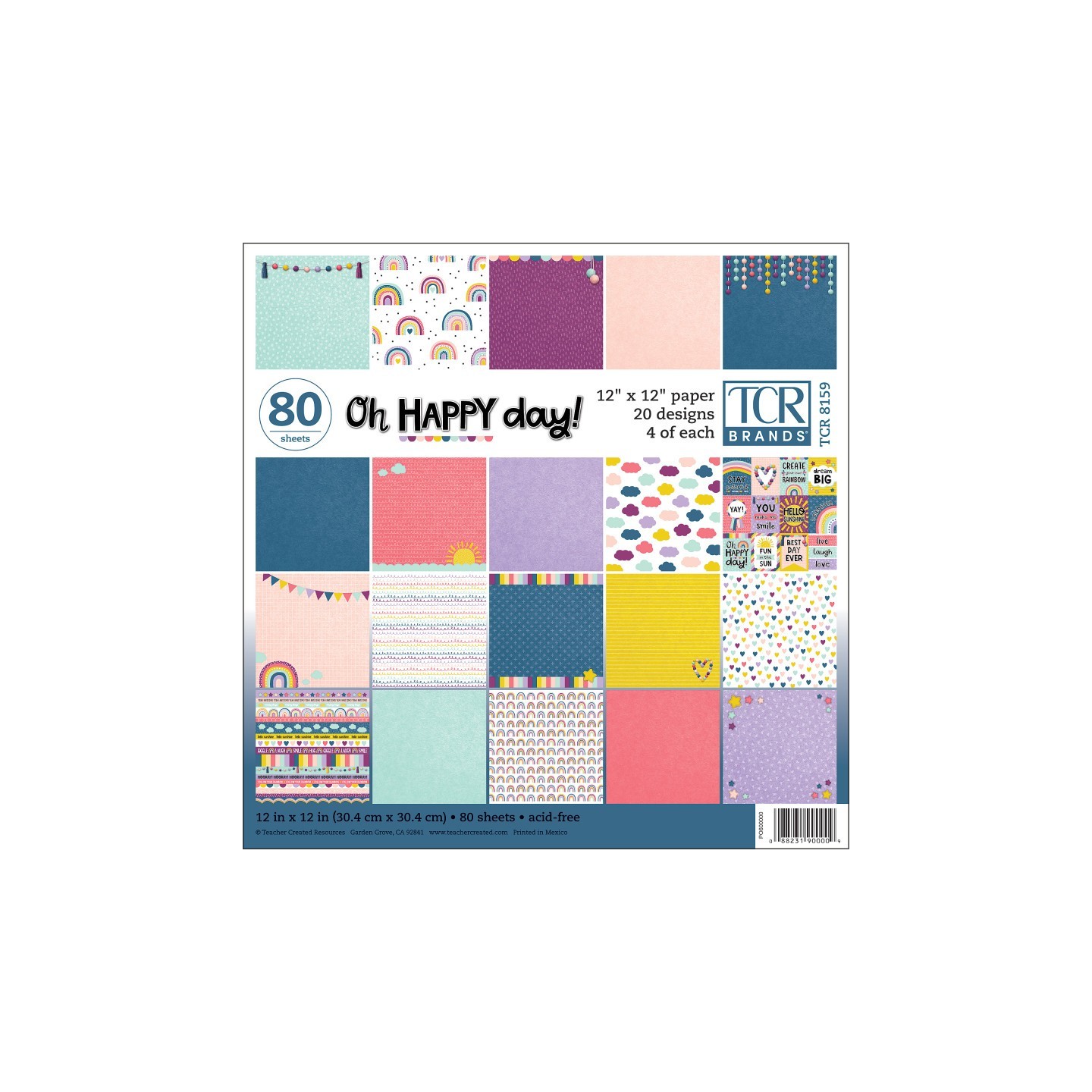 Teacher Created Resources® Oh Happy Day Project Paper, 12" x 12", 80 Sheets