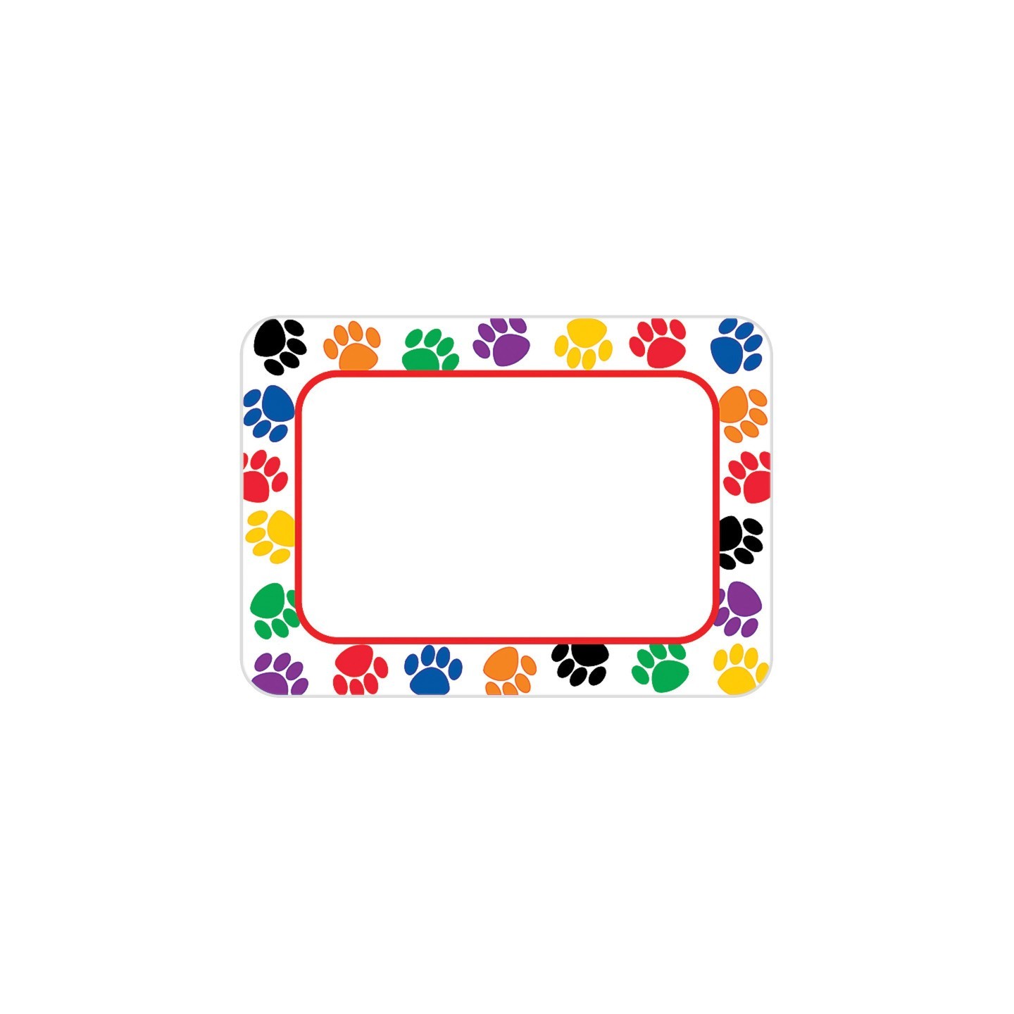 Teacher Created Resources® Colorful Paw Prints Name Tags, Pack of 36