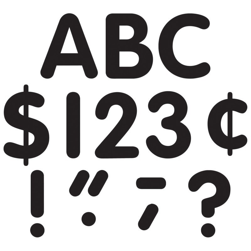 Teacher Created Resources® Black Classic Font 4" Letters Uppercase Pack, 81 Pieces