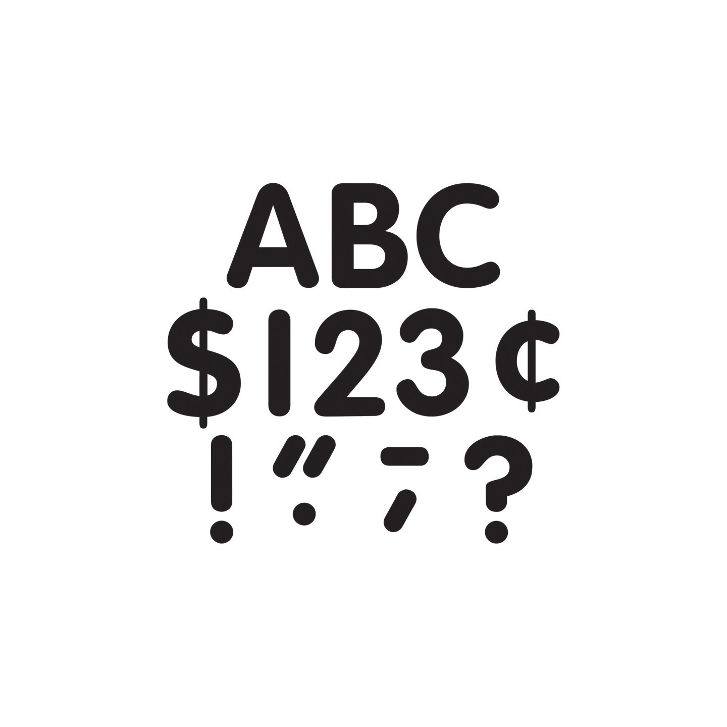 Teacher Created Resources® Black Classic Font 4" Letters Uppercase Pack, 81 Pieces