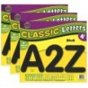 Teacher Created Resources® Black Classic Font 4" Letters Uppercase Pack, 81 Pieces Per Pack, 3 Packs