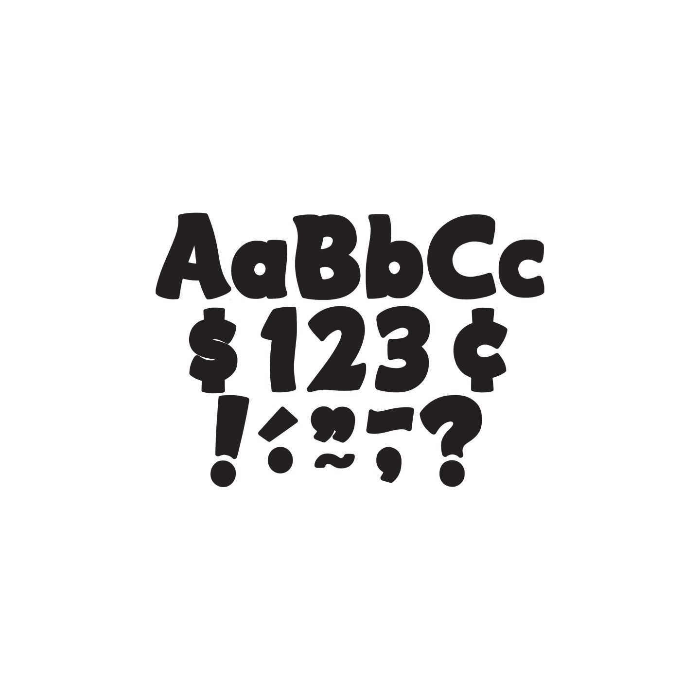 Teacher Created Resources® Black Funtastic 4" Letters Combo Pack, 208 Pieces