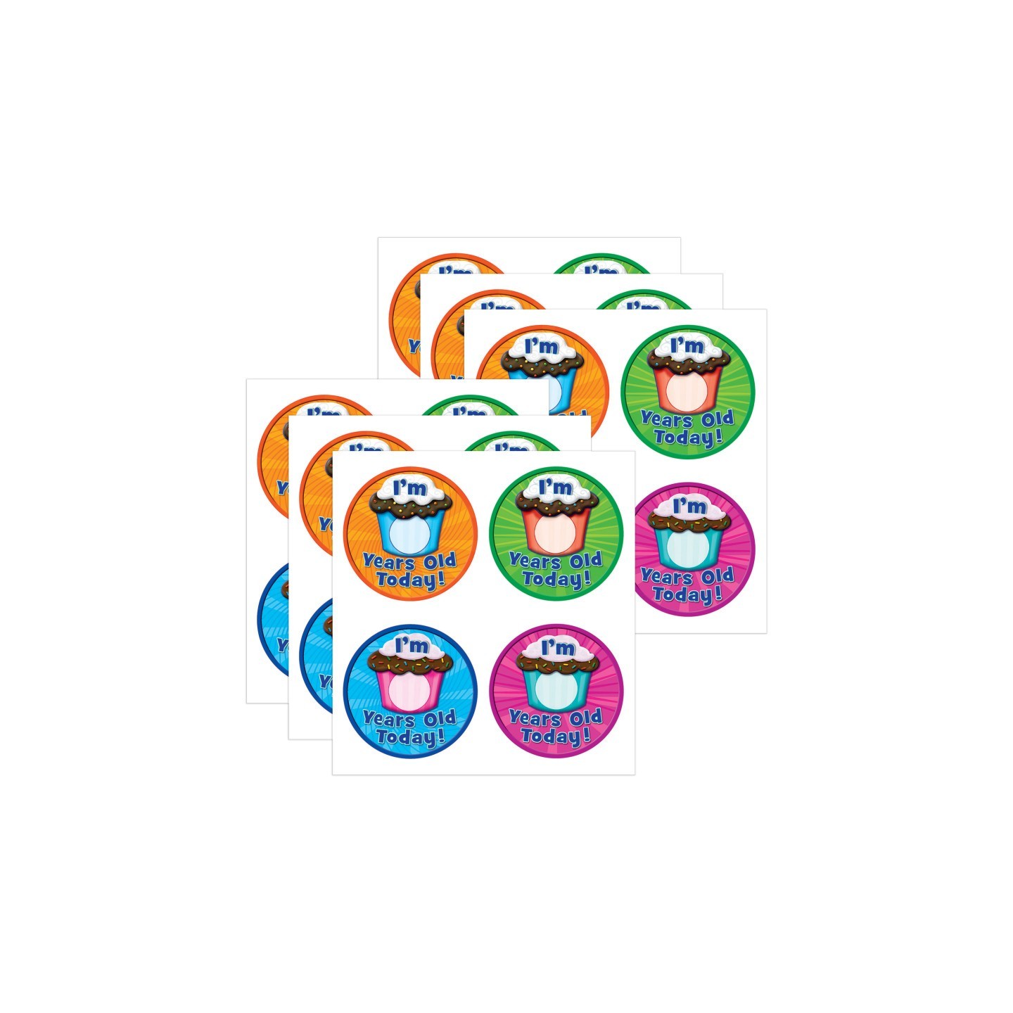 Teacher Created Resources® I Am __ Years Old Today WearEm Badges, 32 Per Pack, 6 Packs