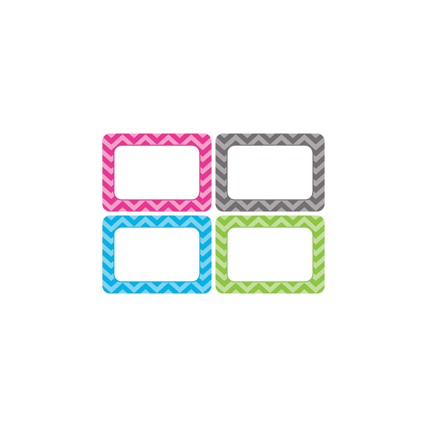 Teacher Created Resources® Chevron Name Tags, Multi Pack, Pack of 36