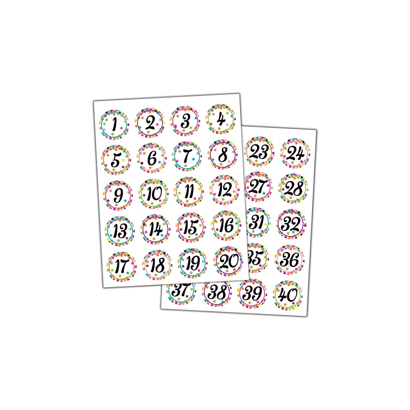 Teacher Created Resources® Confetti Numbers Stickers