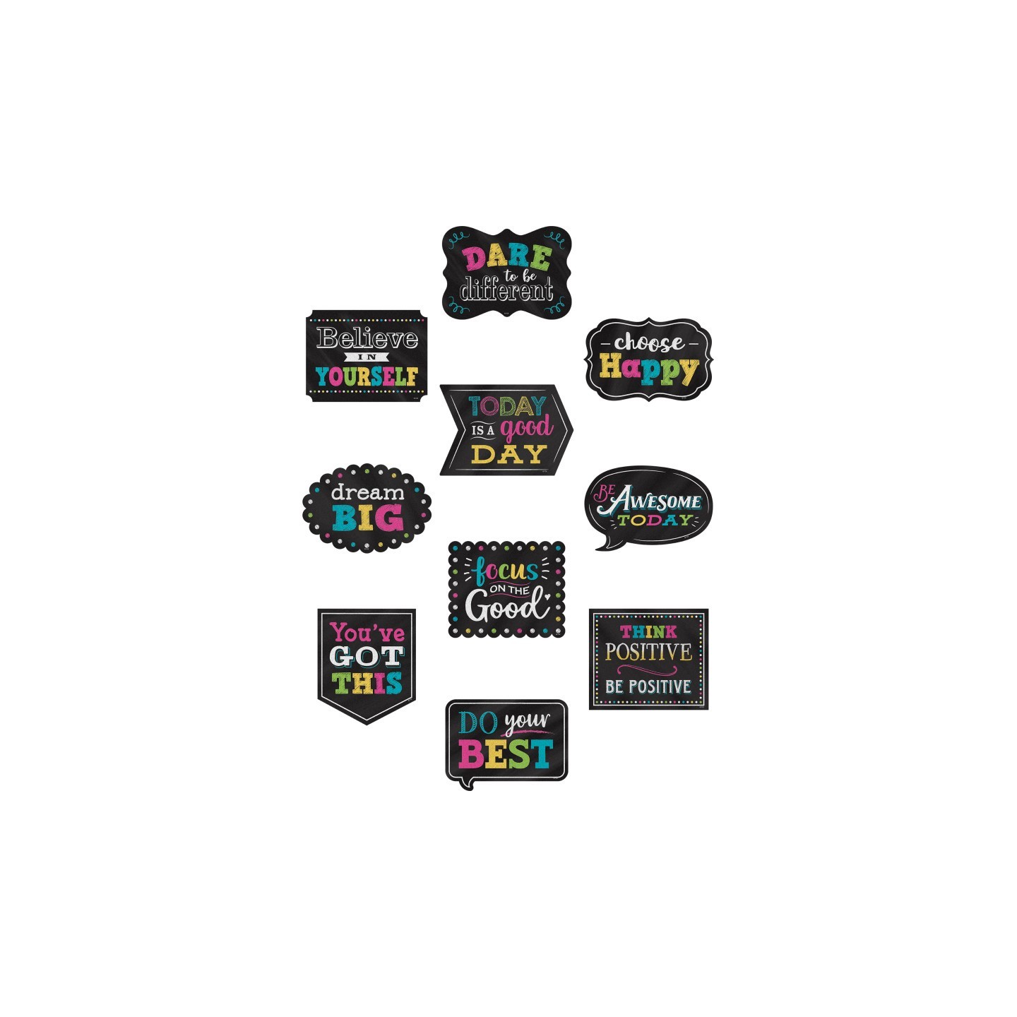 Teacher Created Resources® Chalkboard Brights Positive Sayings Accents