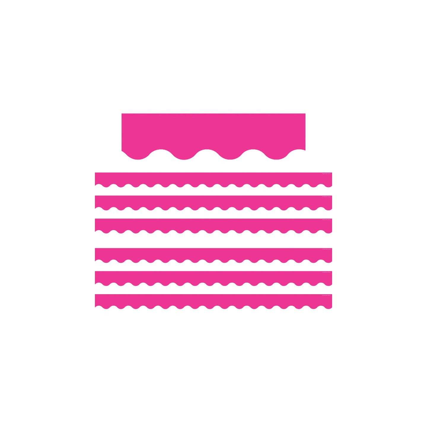 Teacher Created Resources® Hot Pink Scalloped Border Trim, 35 Feet Per Pack, 6 Packs
