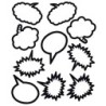 Teacher Created Resources® Superhero Black & White Speech/Thought Bubbles Accents, Pack of 30