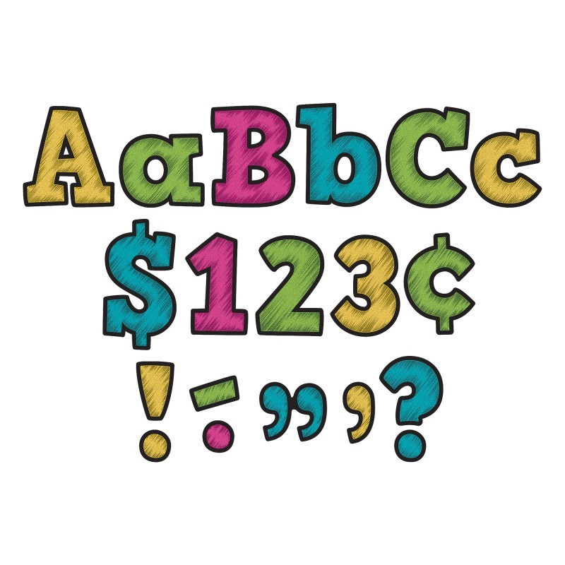 Teacher Created Resources® Chalkboard Brights Bold Block 4" Letters Combo Pack
