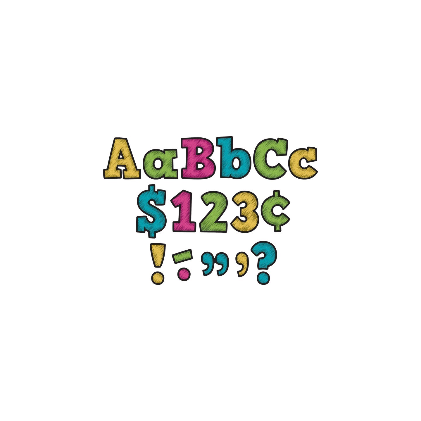 Teacher Created Resources® Chalkboard Brights Bold Block 4" Letters Combo Pack