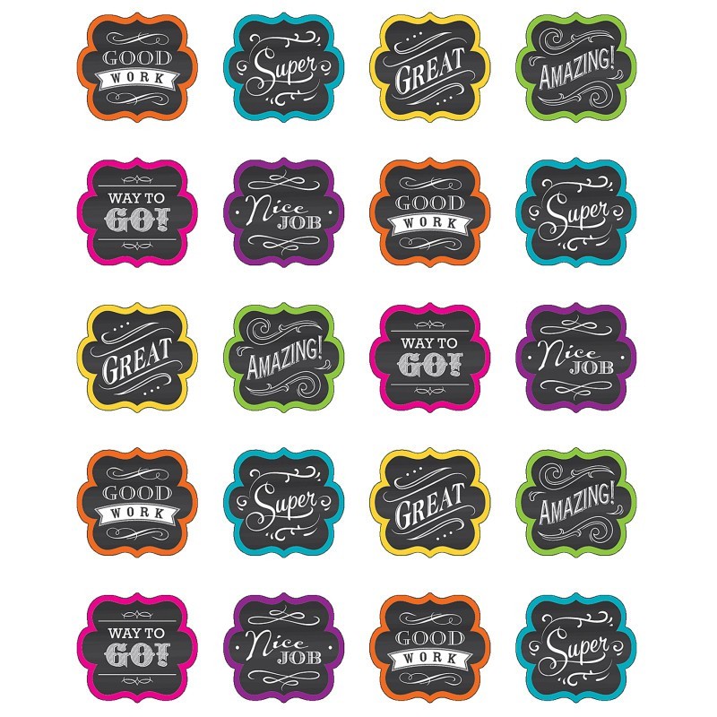 Teacher Created Resources® Chalkboard Brights Stickers, Pack of 120