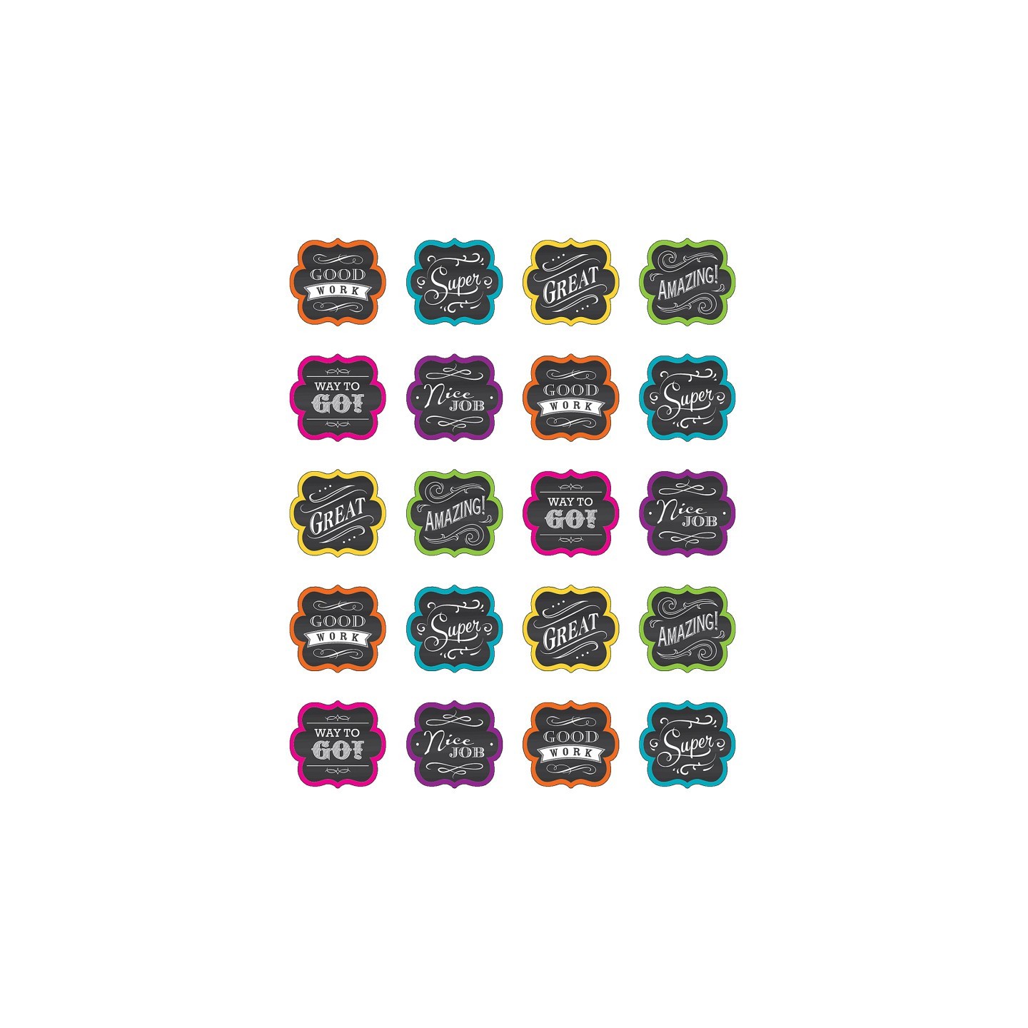 Teacher Created Resources® Chalkboard Brights Stickers, Pack of 120