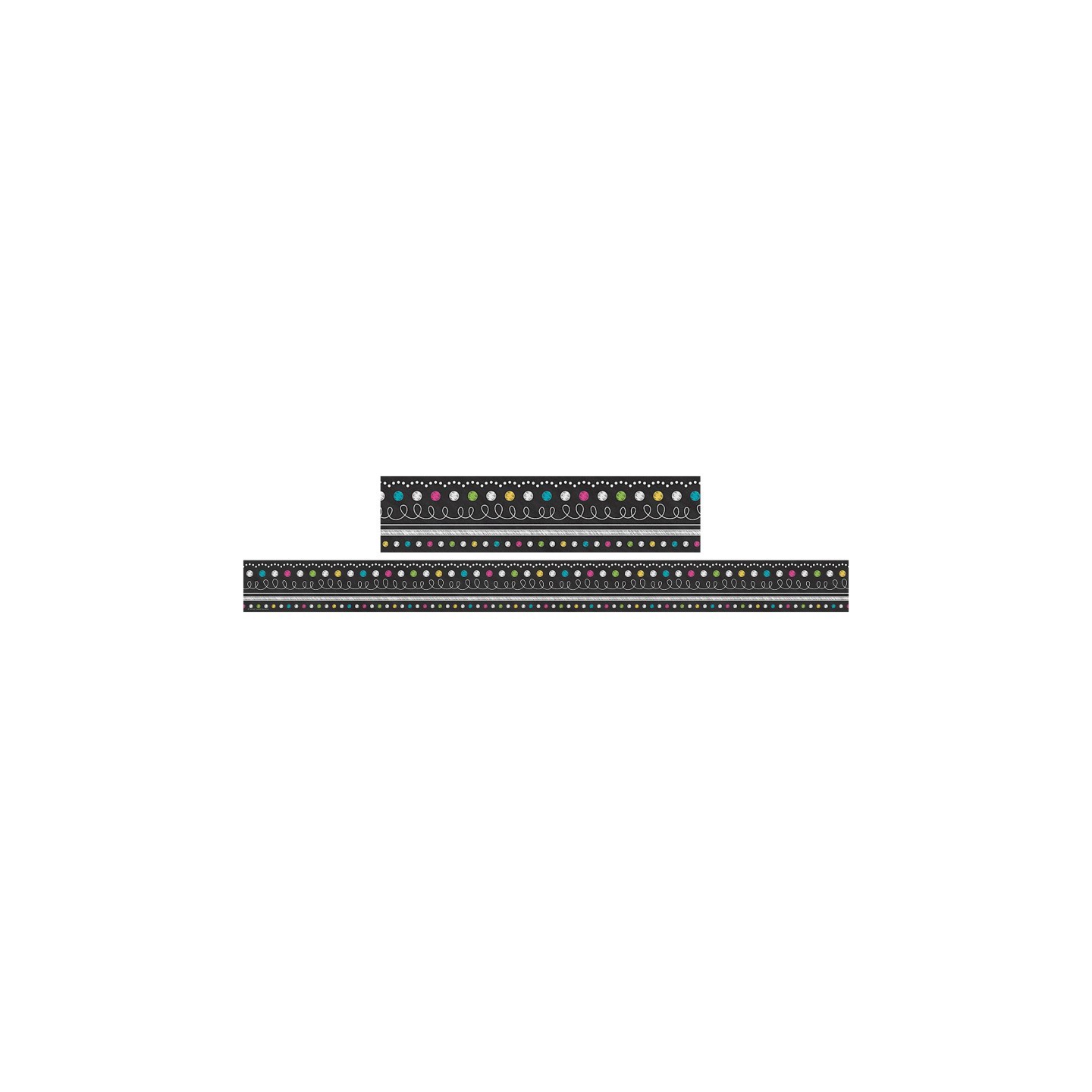 Teacher Created Resources® Chalkboard Brights Straight Border Trim, 35 Feet