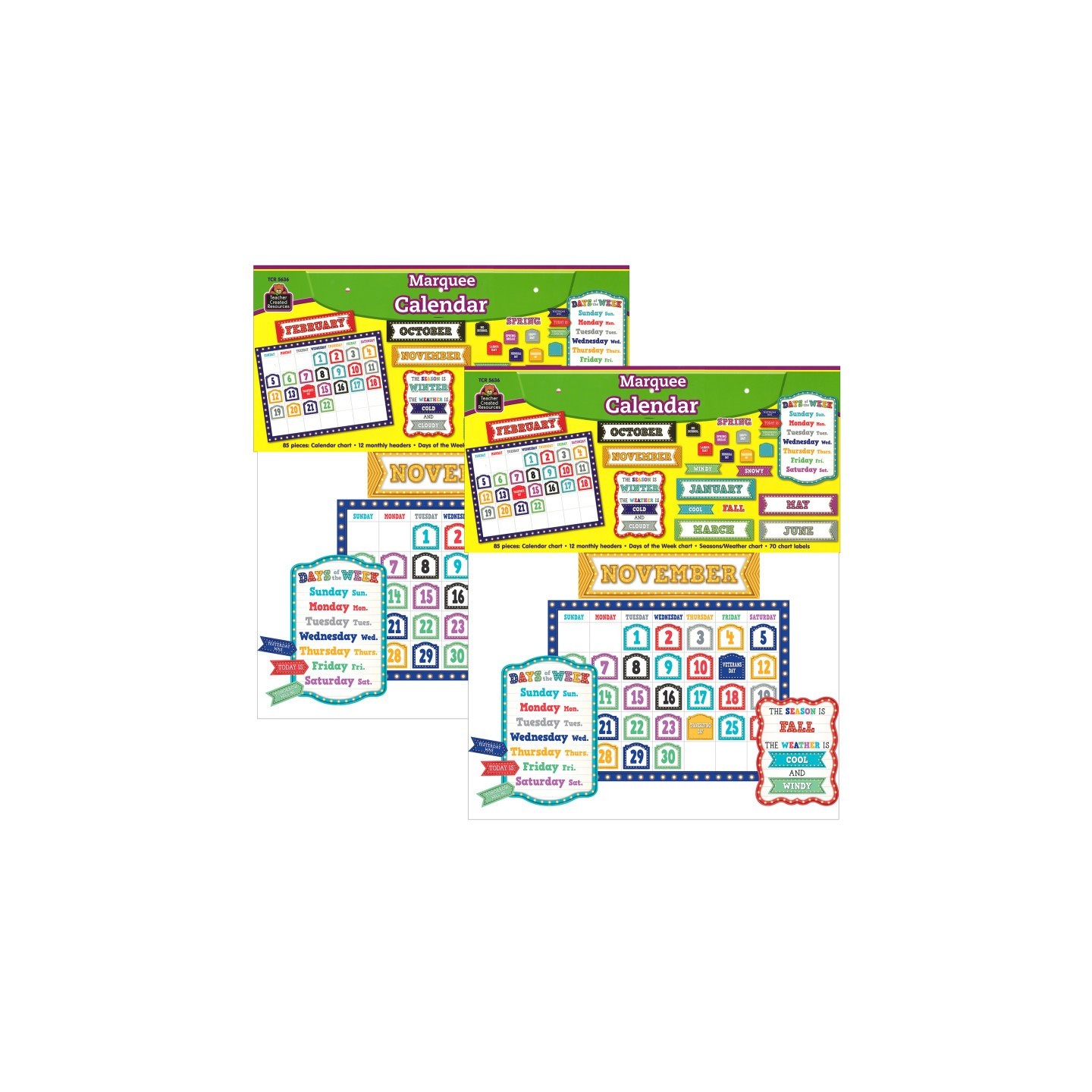 Teacher Created Resources® Marquee Calendar Bulletin Board Set, 2 Sets