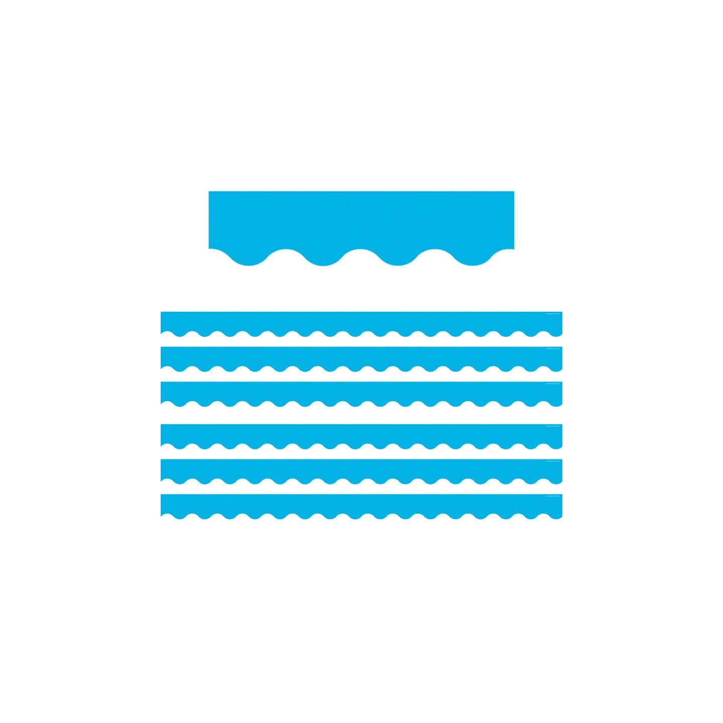 Teacher Created Resources® Aqua Scalloped Border Trim, 35 Feet Per Pack, 6 Packs