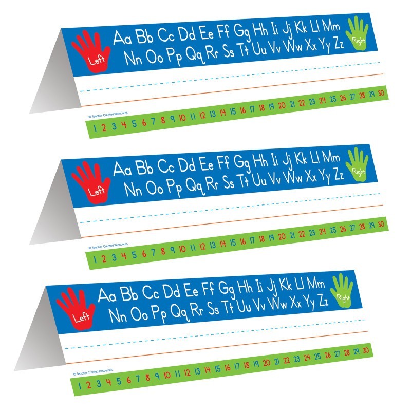 Teacher Created Resources® Left Right Alphabet Tented Name Plate, 36 Per Pack, 3 Packs