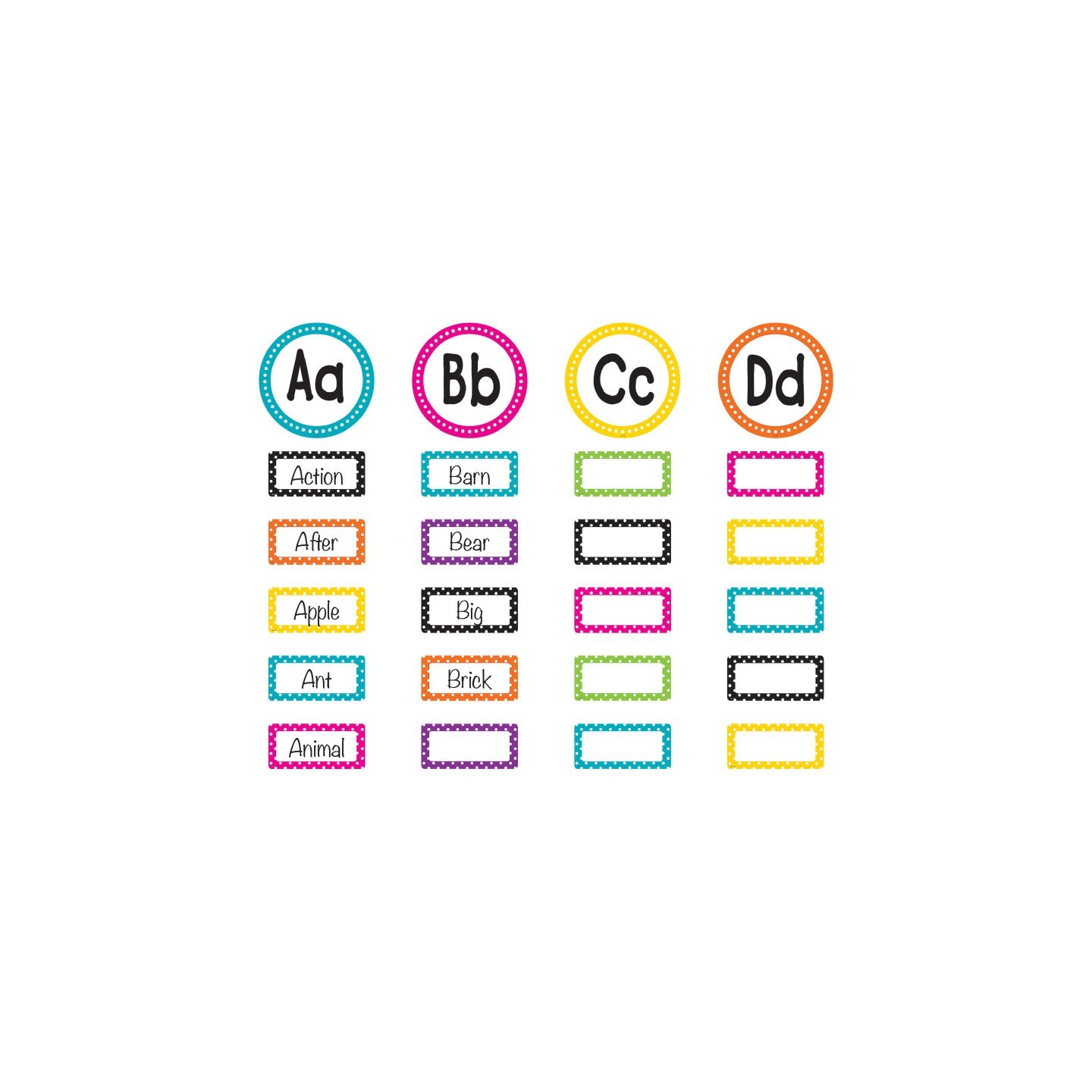 Teacher Created Resources® Polka Dots Word Wall Bulletin Board Display Set