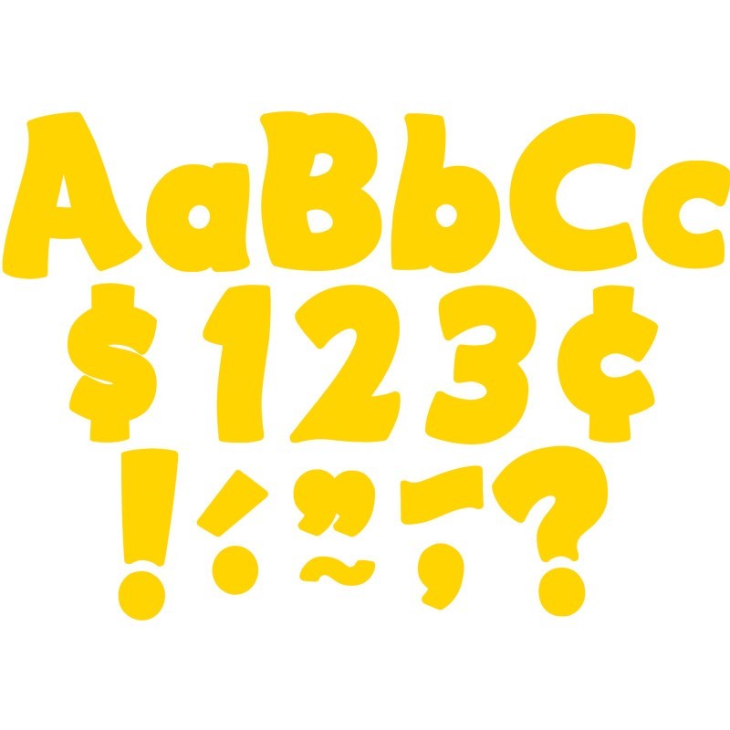 Teacher Created Resources® Yellow Gold Funtastic 4" Letters Combo Pack