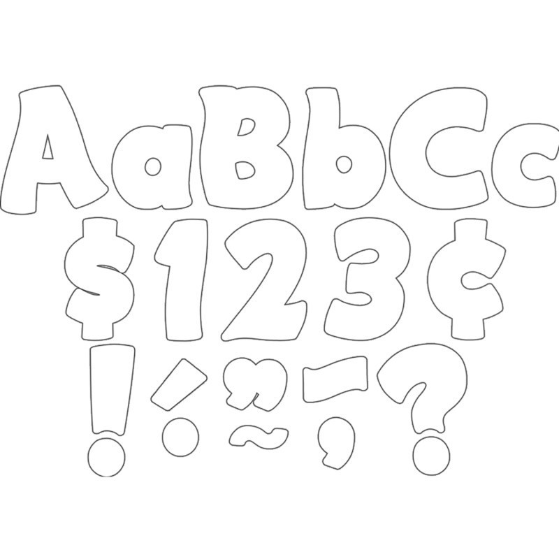 Teacher Created Resources® White Funtastic 4" Letters Combo Pack