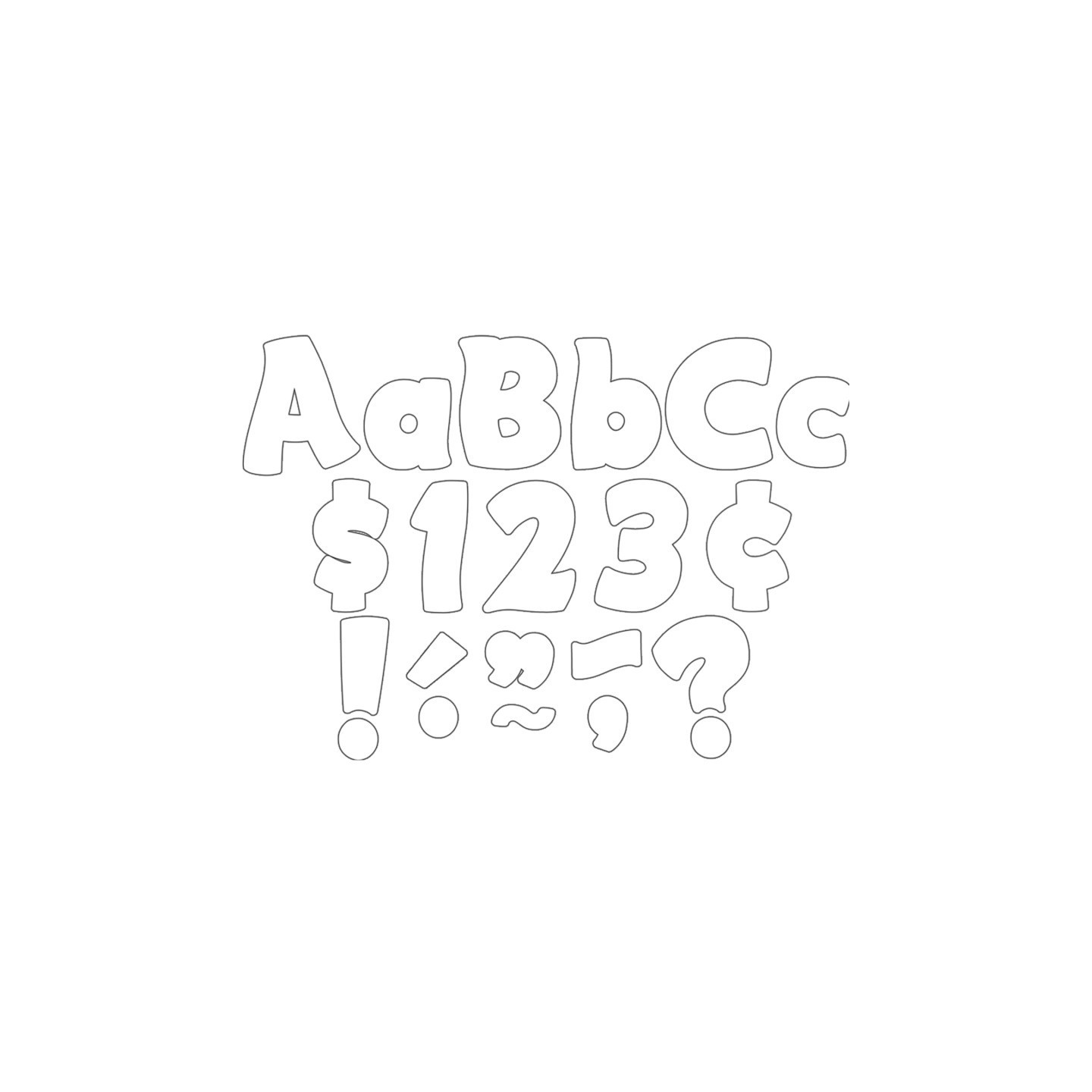 Teacher Created Resources® White Funtastic 4" Letters Combo Pack