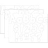 Teacher Created Resources® White Funtastic 4" Letters Combo Pack, 208 Per Pack, 3 Packs