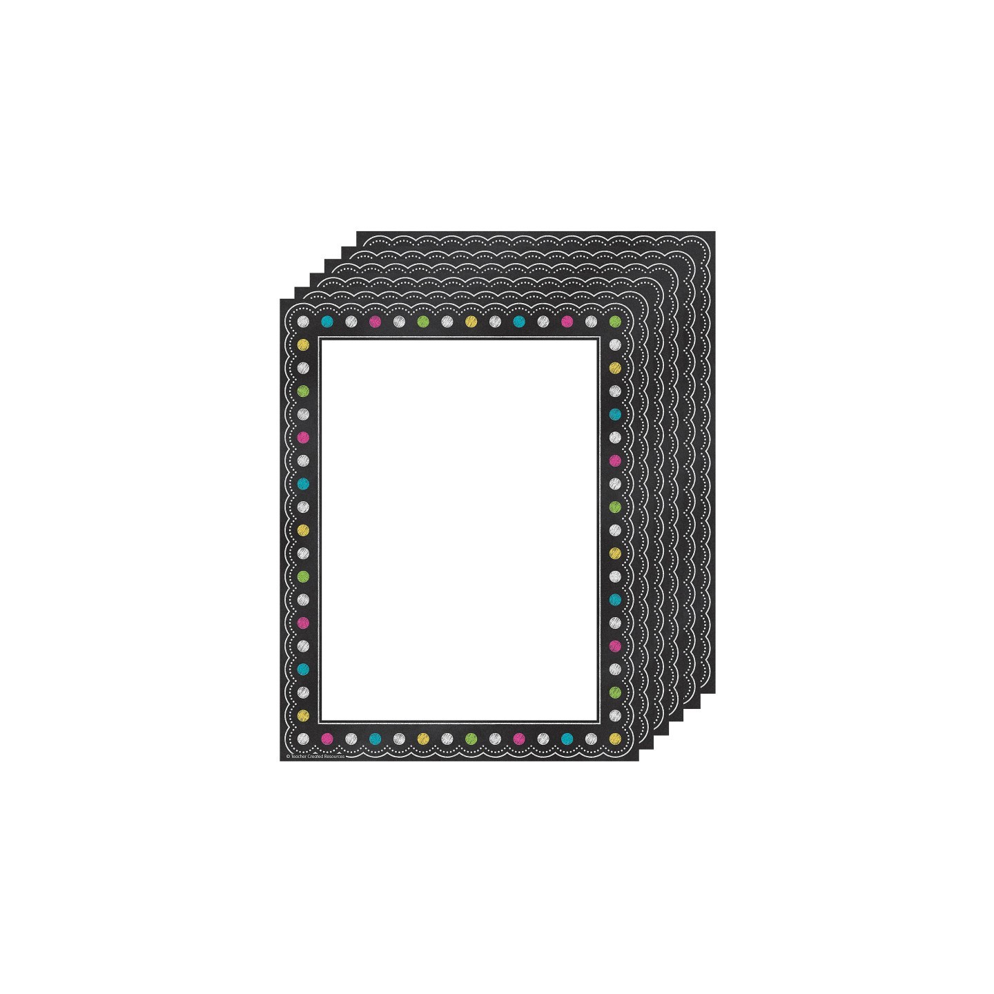 Teacher Created Resources® Chalkboard Brights Computer Paper, 50 Per Pack, 6 Packs