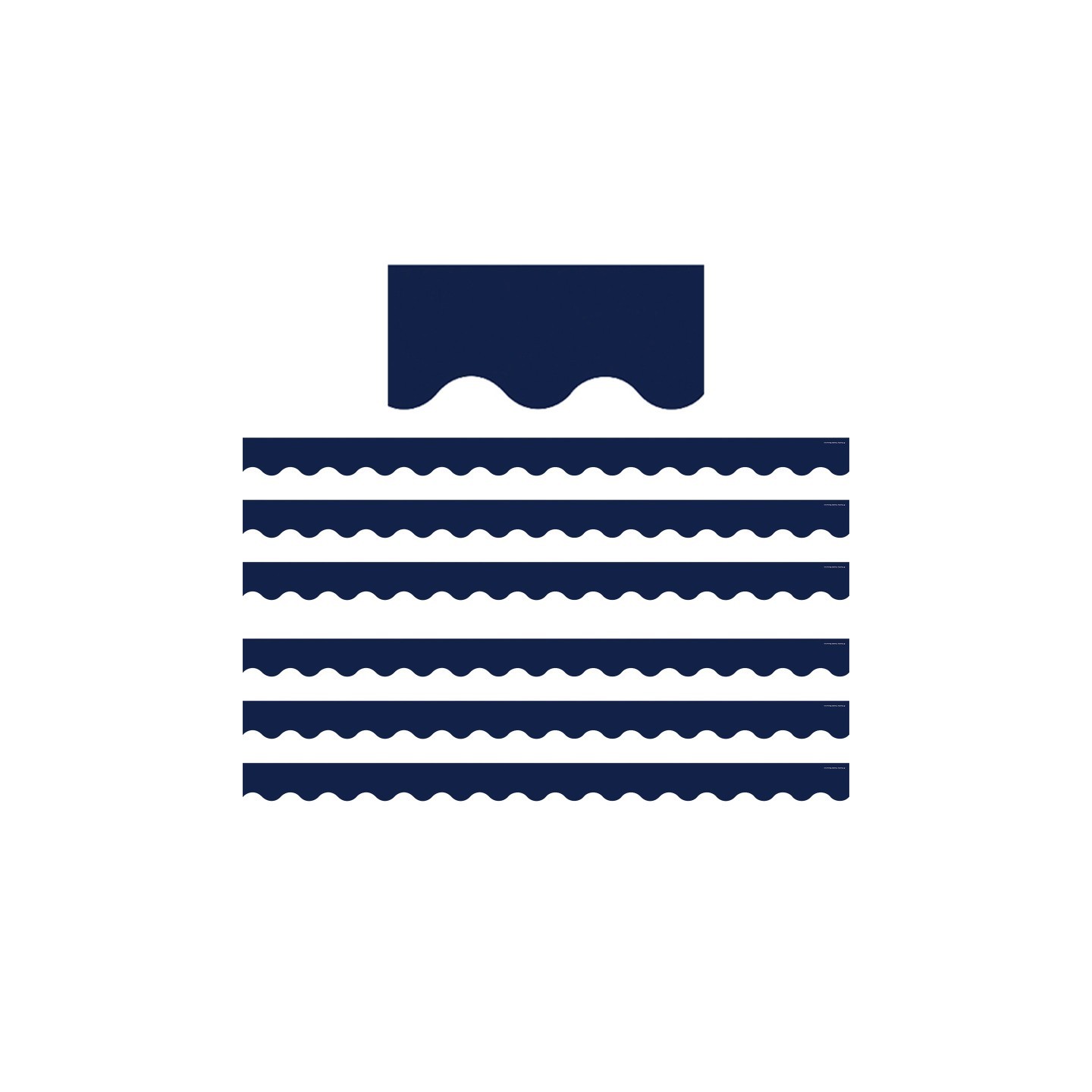 Teacher Created Resources® Navy Scalloped Border Trim, 35 Feet Per Pack, 6 Packs
