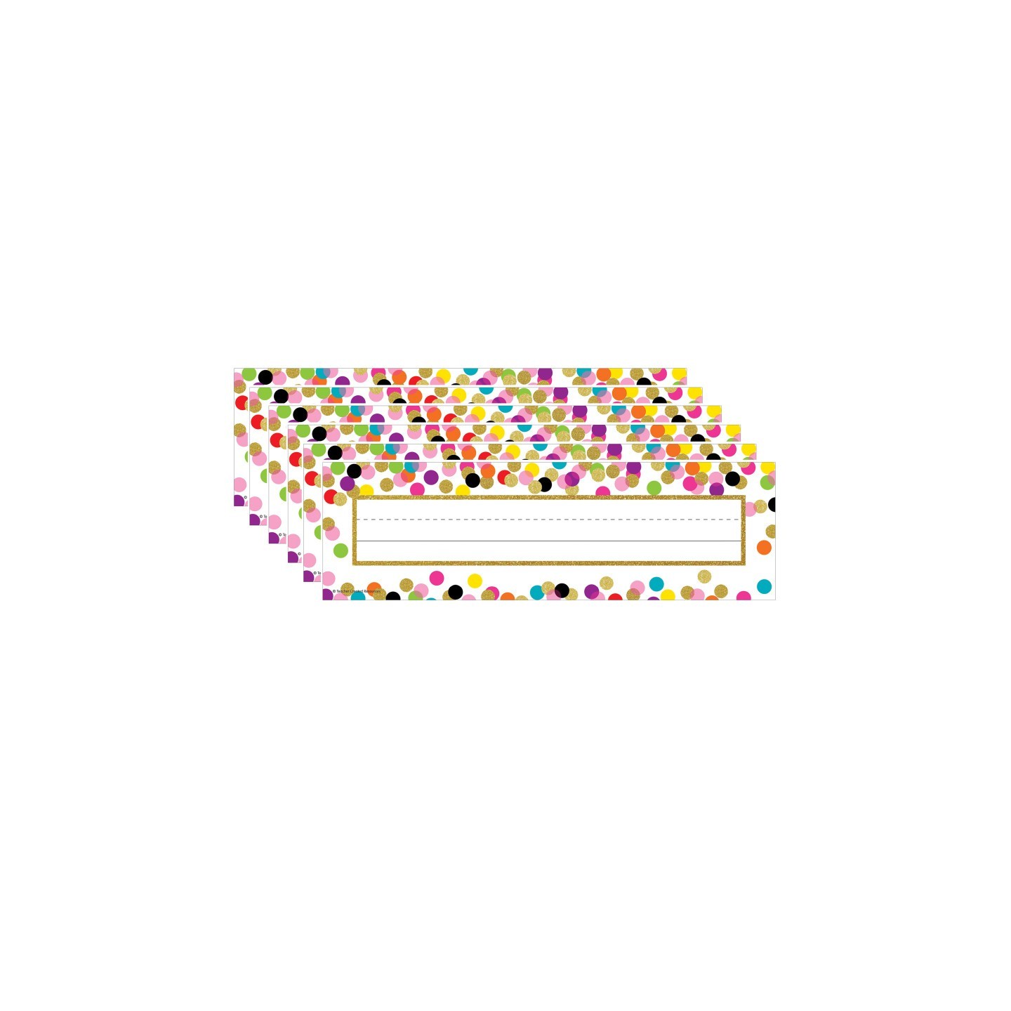 Teacher Created Resources® Confetti Name Plates, 36 Per Pack, 6 Packs