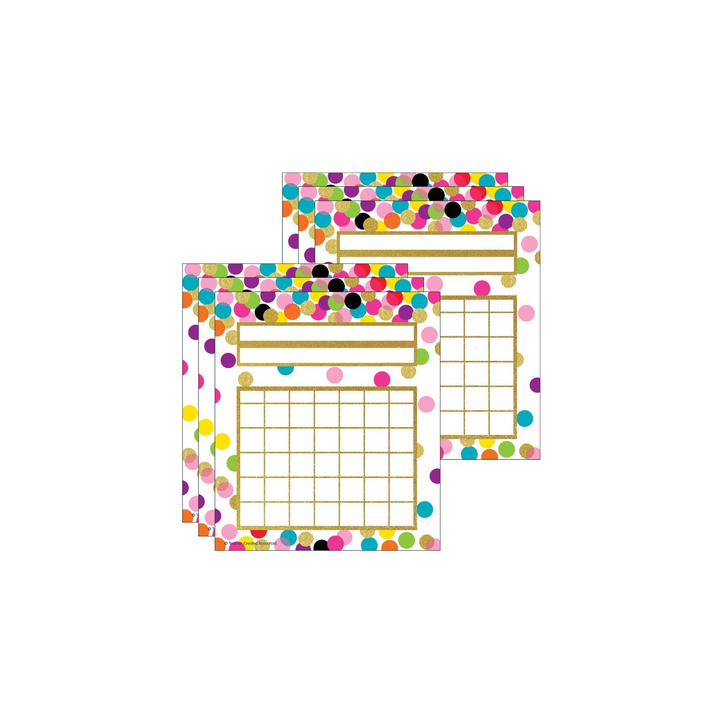 Teacher Created Resources® Confetti Incentive Charts, 36 Per Pack, 6 Packs