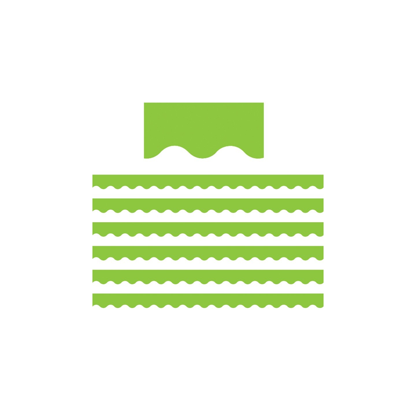 Teacher Created Resources® Lime Scalloped Border Trim, 35 Feet Per Pack, 6 Packs