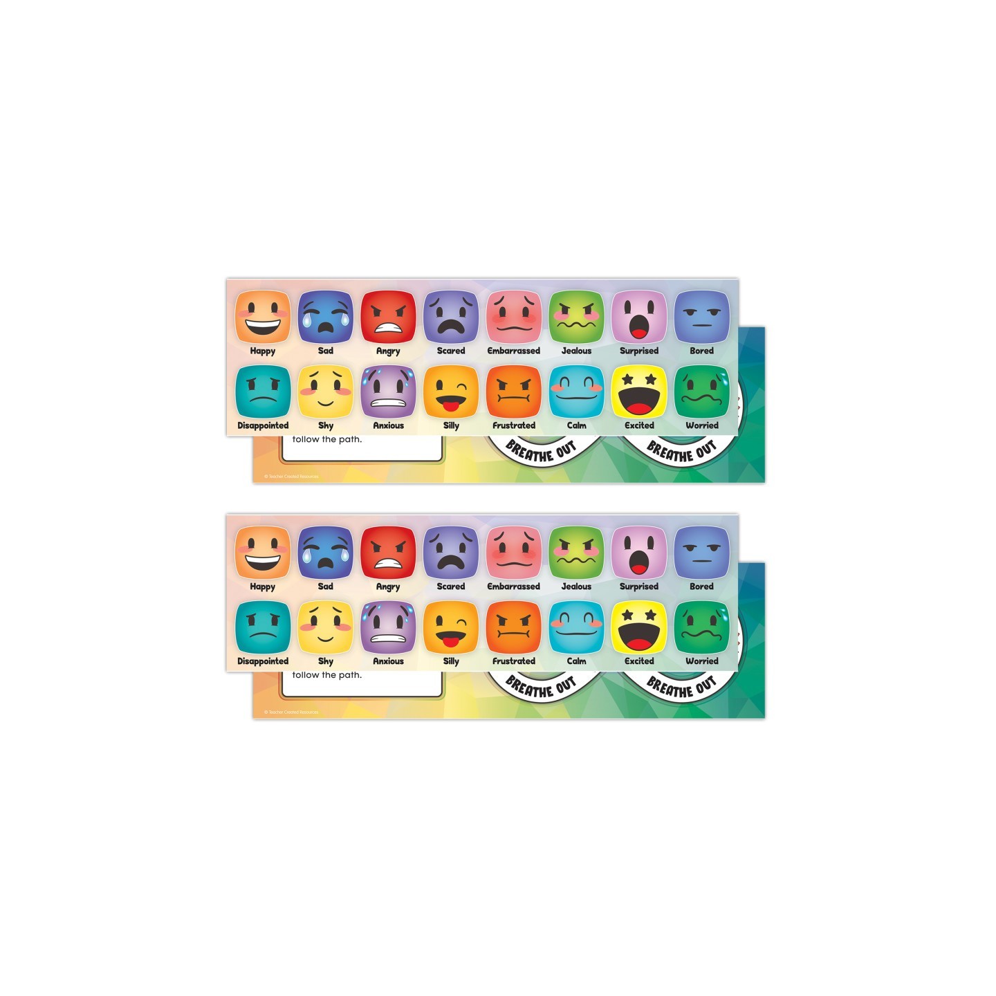 Teacher Created Resources® Social-Emotional Mood Meters, 11-1/2" x 3-1/2", 36 Per Pack, 2 Packs