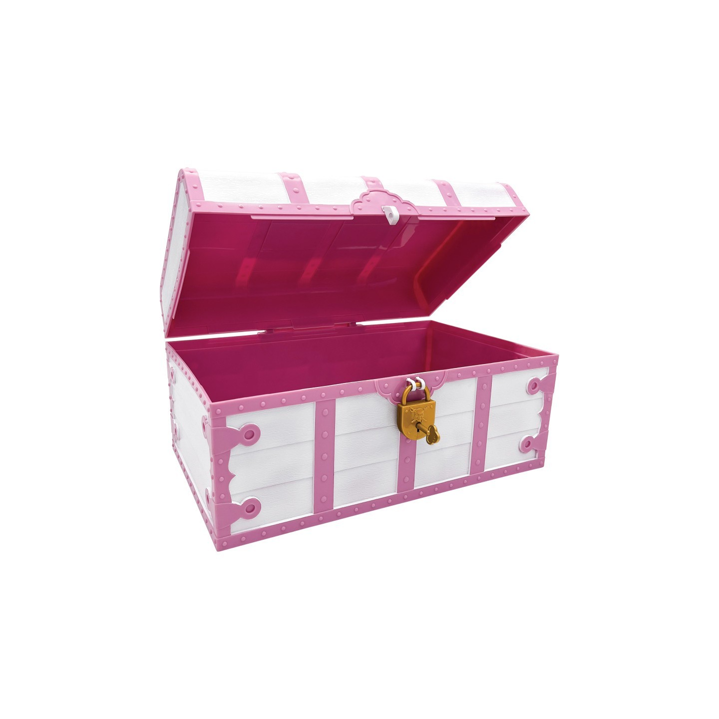 Teacher Created Resources® Treasure Chest with Lock & Key, Pink & White