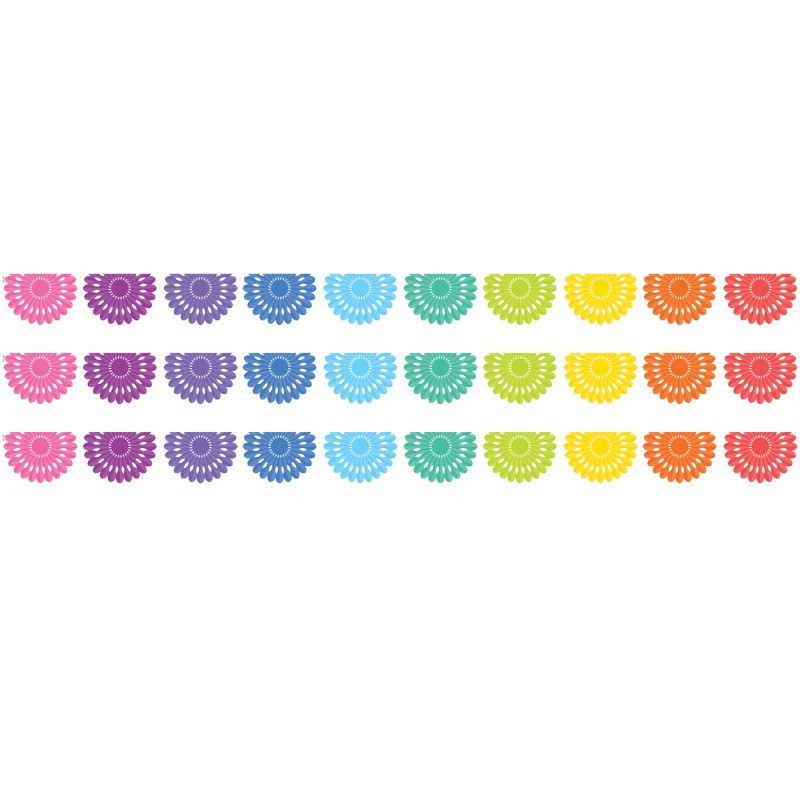 Teacher Created Resources® Colorful Fiesta Die-Cut Border Trim, 35 Feet Per Pack, 3 Packs
