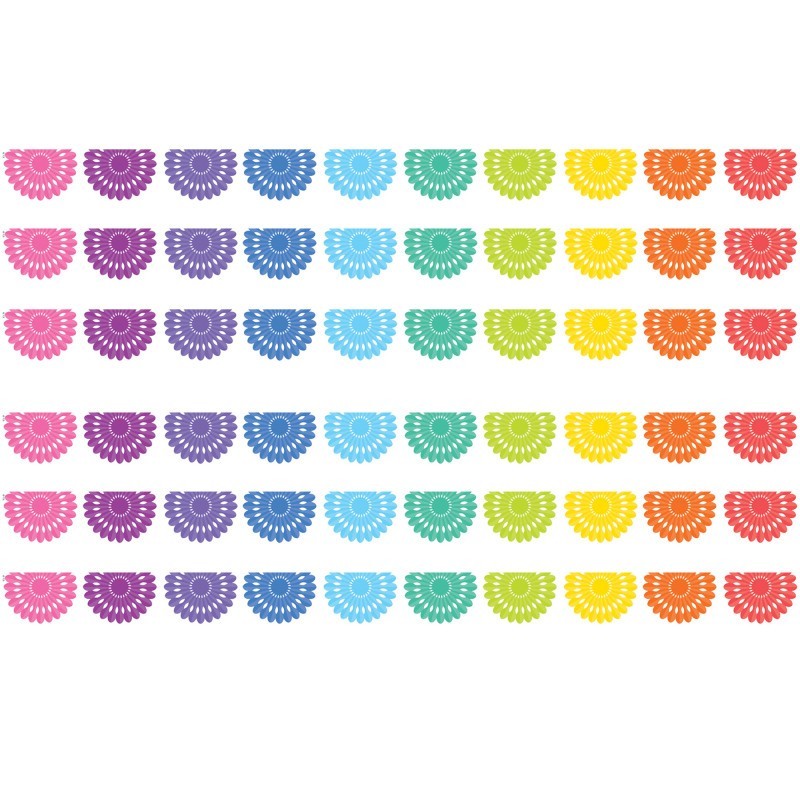 Teacher Created Resources® Colorful Fiesta Die-Cut Border Trim, 35 Feet Per Pack, 6 Packs