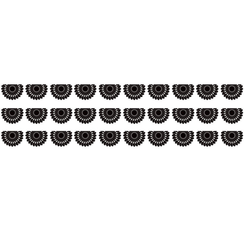 Teacher Created Resources® Black and White Fiesta Die-Cut Border Trim, 35 Feet Per Pack, 3 Packs