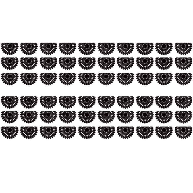 Teacher Created Resources® Black and White Fiesta Die-Cut Border Trim, 35 Feet Per Pack, 6 Packs