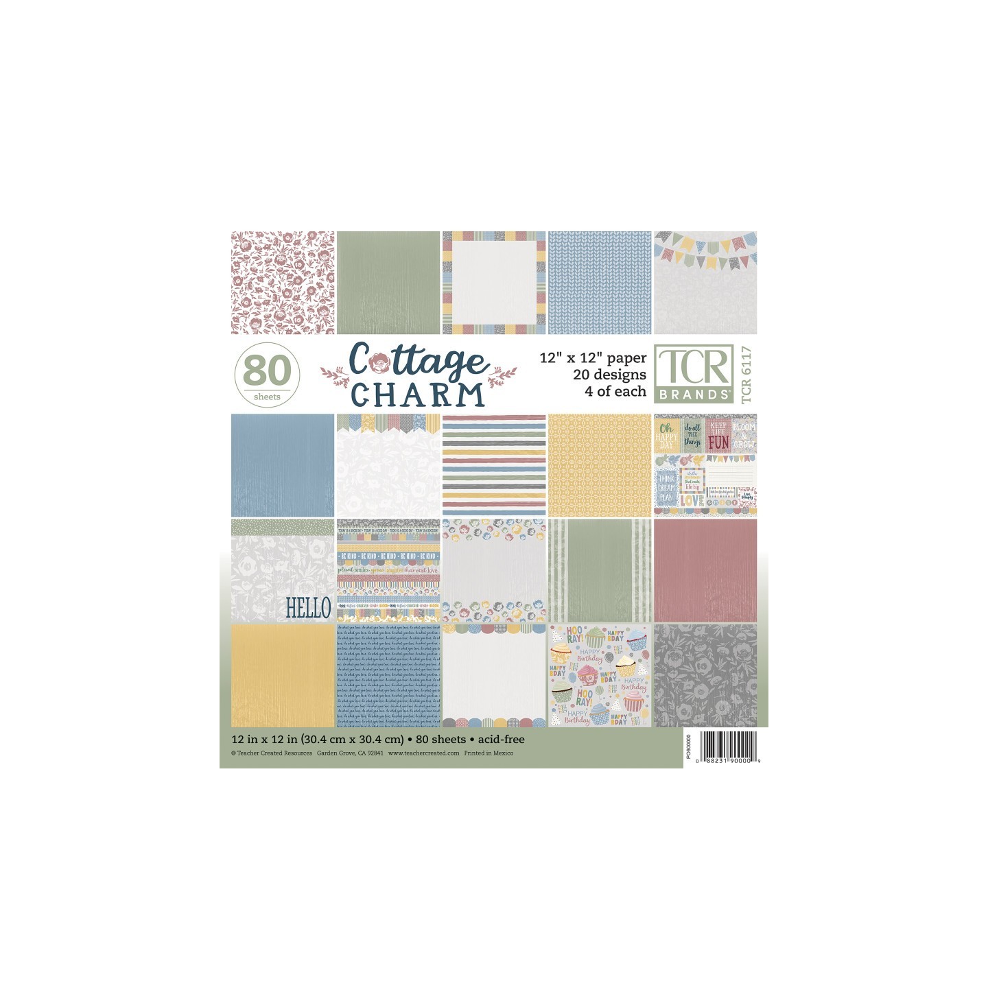 Teacher Created Resources® Cottage Charm Project Paper, 80 Sheets
